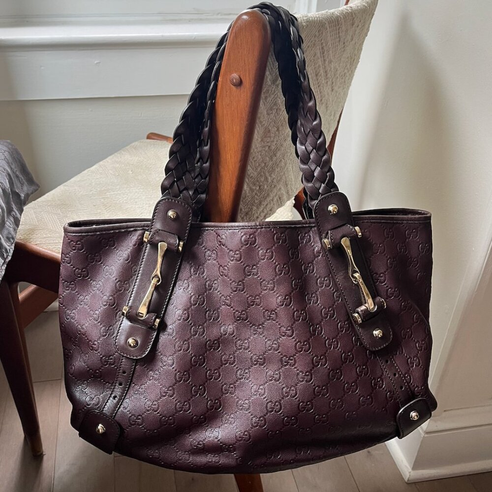 Gucci Brown Guccissima Pelham Hobo Shoulder Bag
